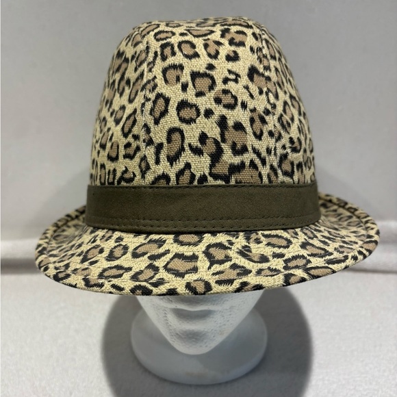 Nicole Marciano Leopard Print Fedora Cloche Hat One Size Unisex - Picture 8 of 10